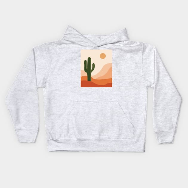 Desert climate, cactus , sun and sand, abstract cactus desert beauty, Kids Hoodie by WorldOfMine